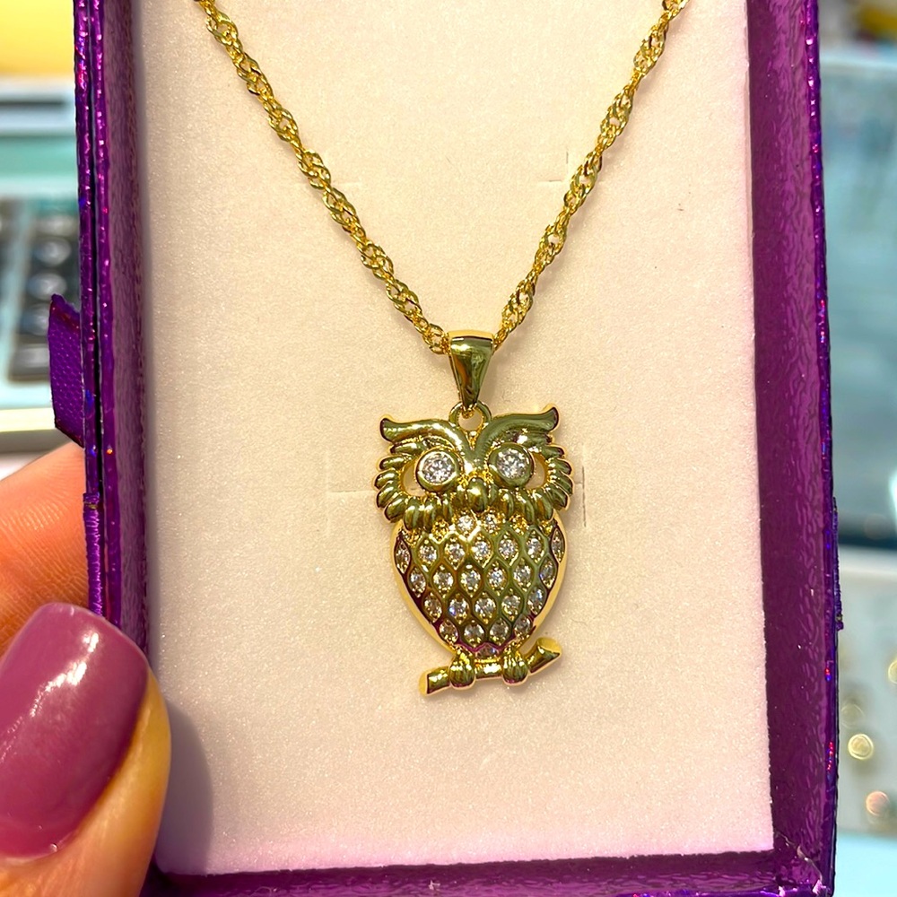Delicate owl necklace